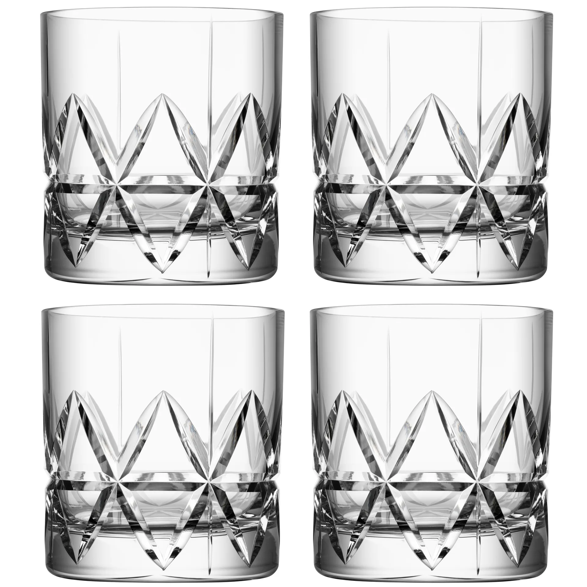 Peak double old fashioned glass 4-stk., 34 cl Orrefors