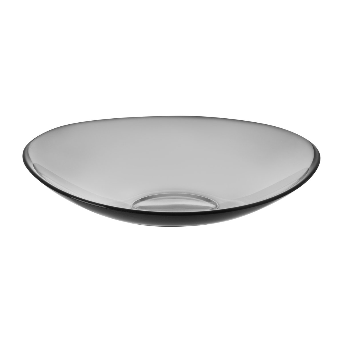 Orrefors - Pond Plate Grey Ø 13,7 cm - Oppleggingsfat - Ingegerd Råman - Gjennomsiktig