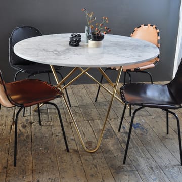 Big O Table spisebord - marmor indio, messingstativ - OX Denmarq