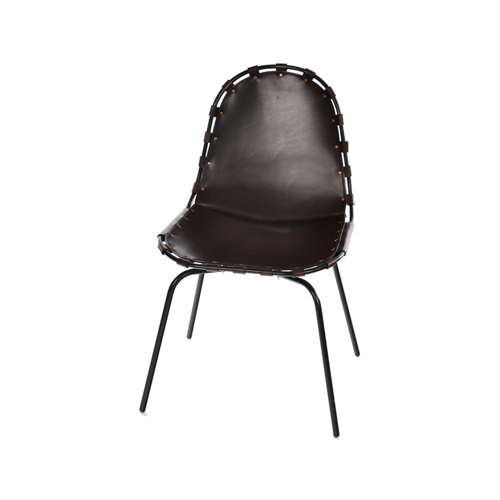 OX Denmarq Stretch stol skinn mocca, sort stativ