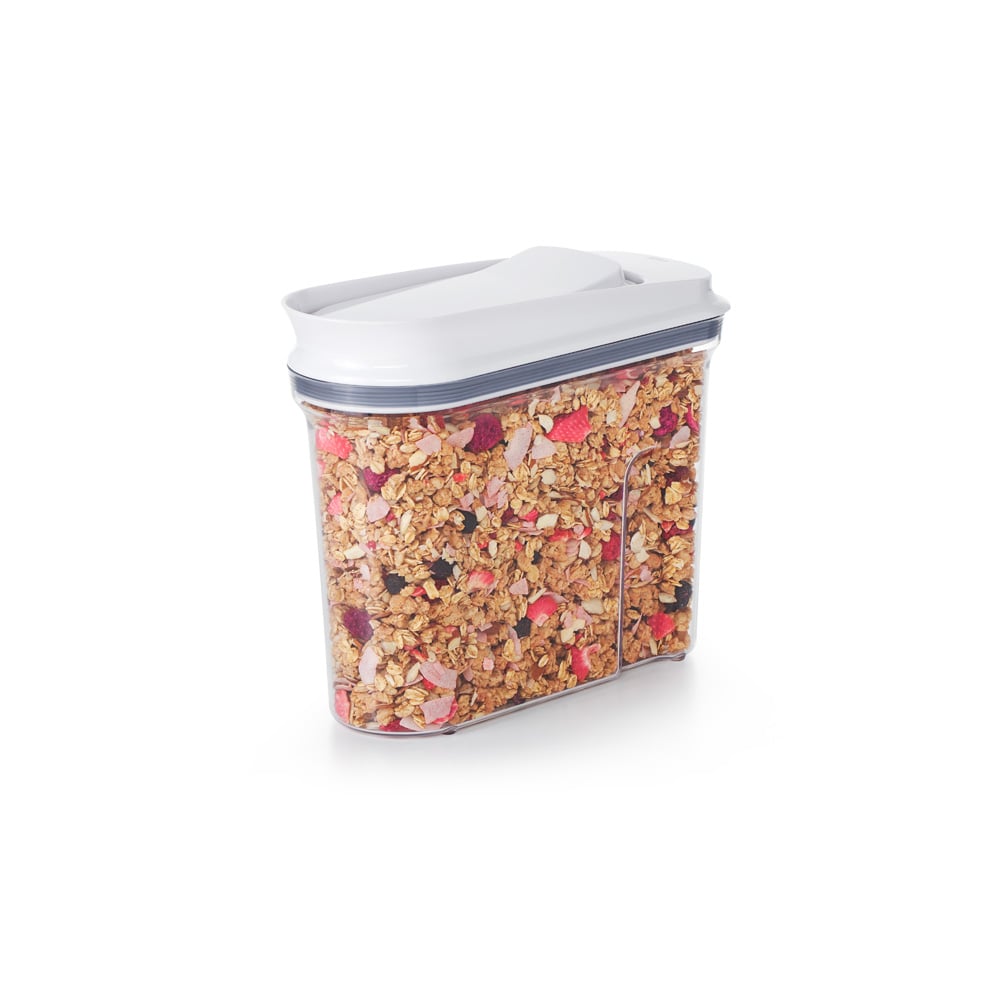 11113900, Universell Container, 2,3 l, Plast, Silikon, Gjennomsiktig, Hvit, Flip-top lokk, Rektangulær