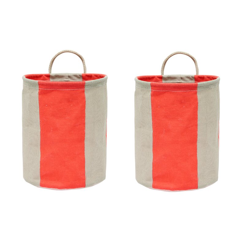 OYOY Kara oppbevaringskurv small 22xØ18 cm 2-pakning Cherry Red