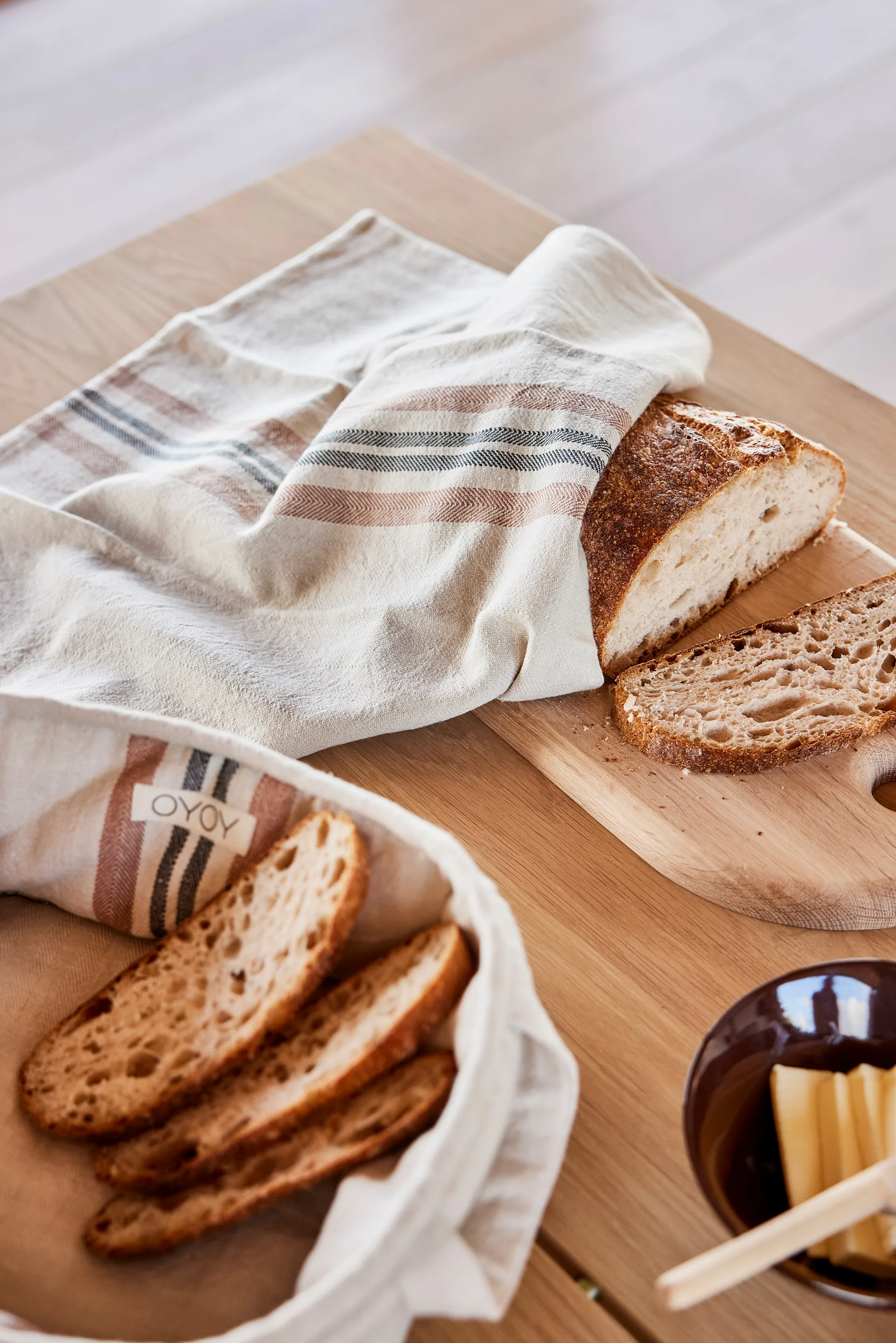 Linu kjøkkenhåndkle 2-pk, Caramel OYOY