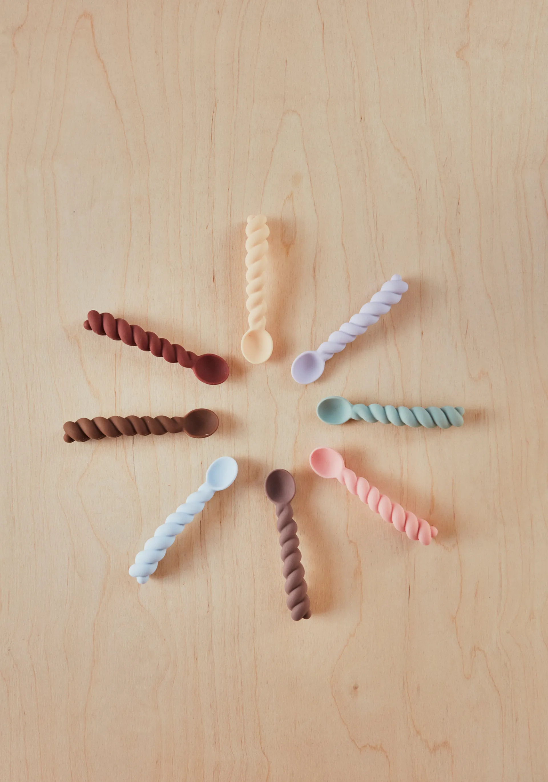 Mellow skje 3-pakning, Dusty Blue-taupe-pale mint OYOY