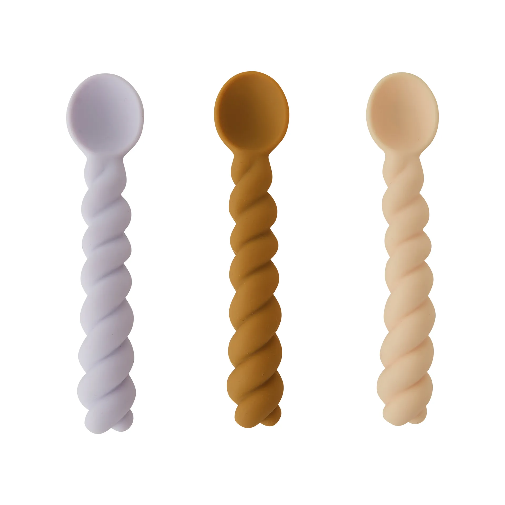 Mellow skje 3-pakning, Lavender-vanilla-light Rubber OYOY