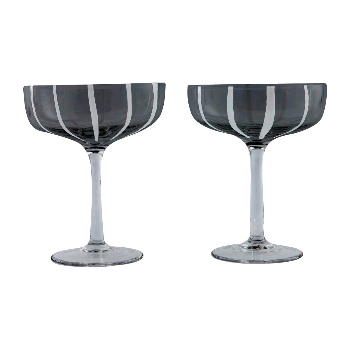 Mizu coupe champagneglass 2-stk. Grey-white