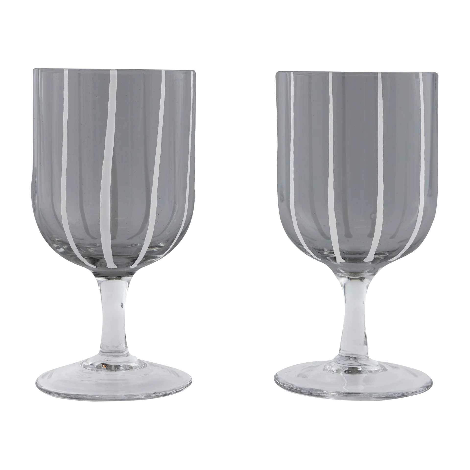 Mizu vinglass 2-stk., Grey-white OYOY