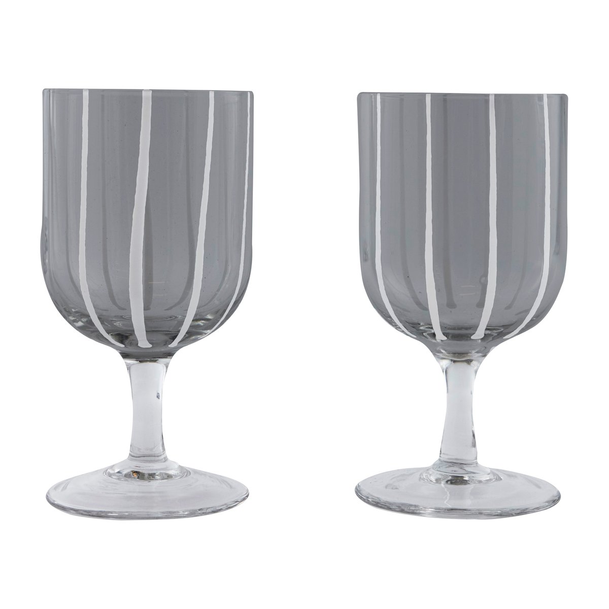 OYOY Mizu vinglass 2-stk. Grey-white