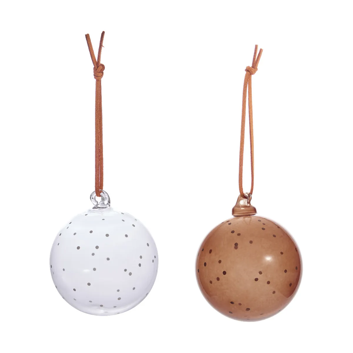 Natale Christmas julekule 2 stk, Clear-nutmeg OYOY