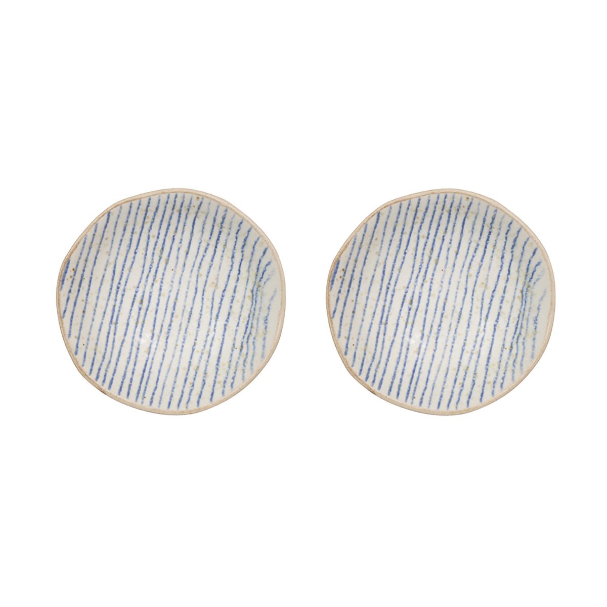 OYOY Nori striped bolle mini Ø8 cm 2-pakning Clay-optic Blue