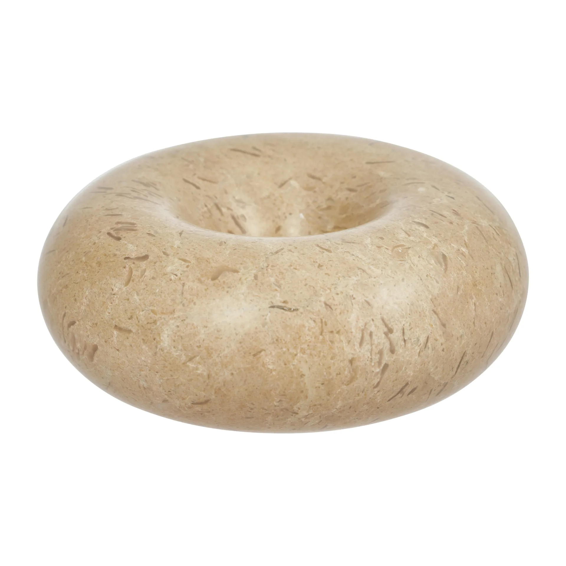 Savi marmor lysestake small 4 cm, Beige OYOY