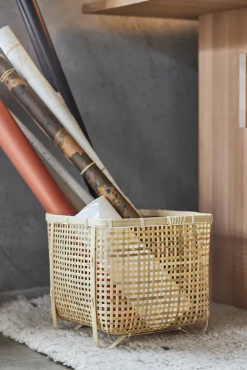 Sporta oppbevaringskurv square - Natur - OYOY