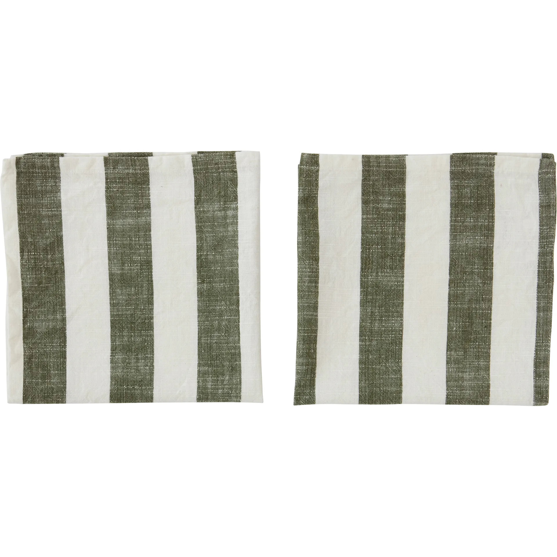 Striped serviett 45 x 45 cm 2-pakning, Oliven OYOY