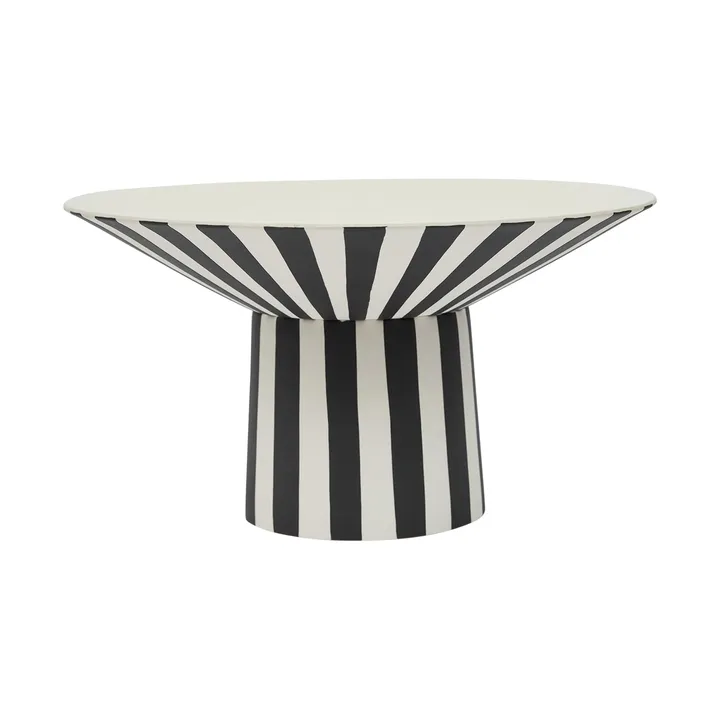 Toppu centerpiece høy Ø30x17 cm - White-black - OYOY