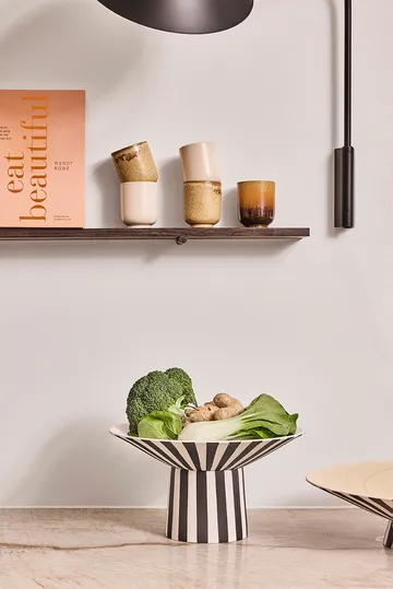 Toppu centerpiece høy Ø30x17 cm - White-black - OYOY