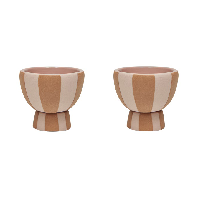 OYOY Toppu eggeglass 2-pakning Caramel-rose