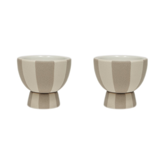 Toppu eggeglass 2 stk, clay