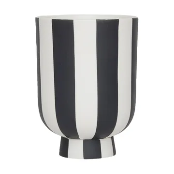 Toppu krukke Ø8 cm - Black-white - OYOY