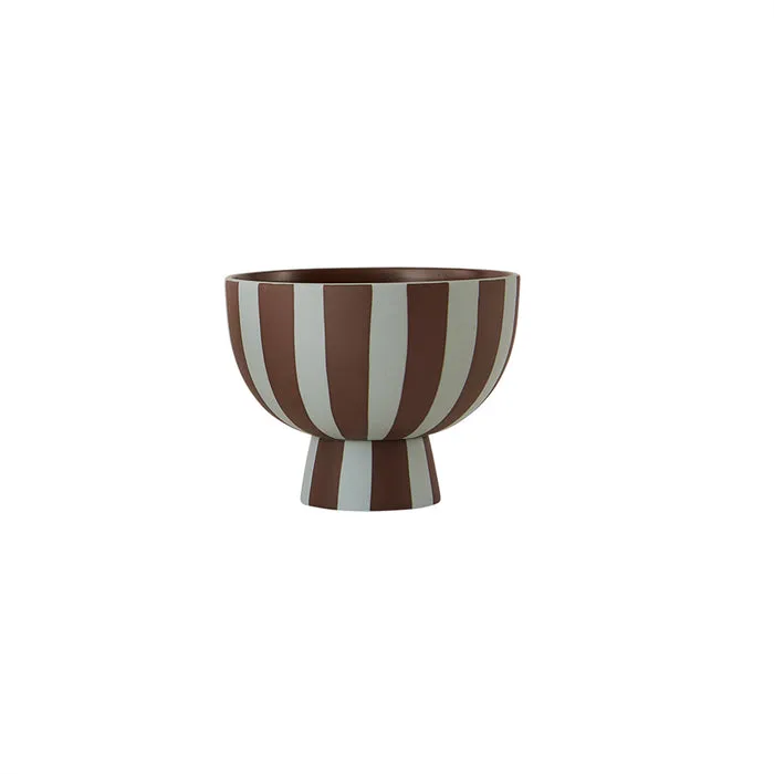 Toppu skål mini Ø12,6 cm, Dusty blue-chocolate OYOY