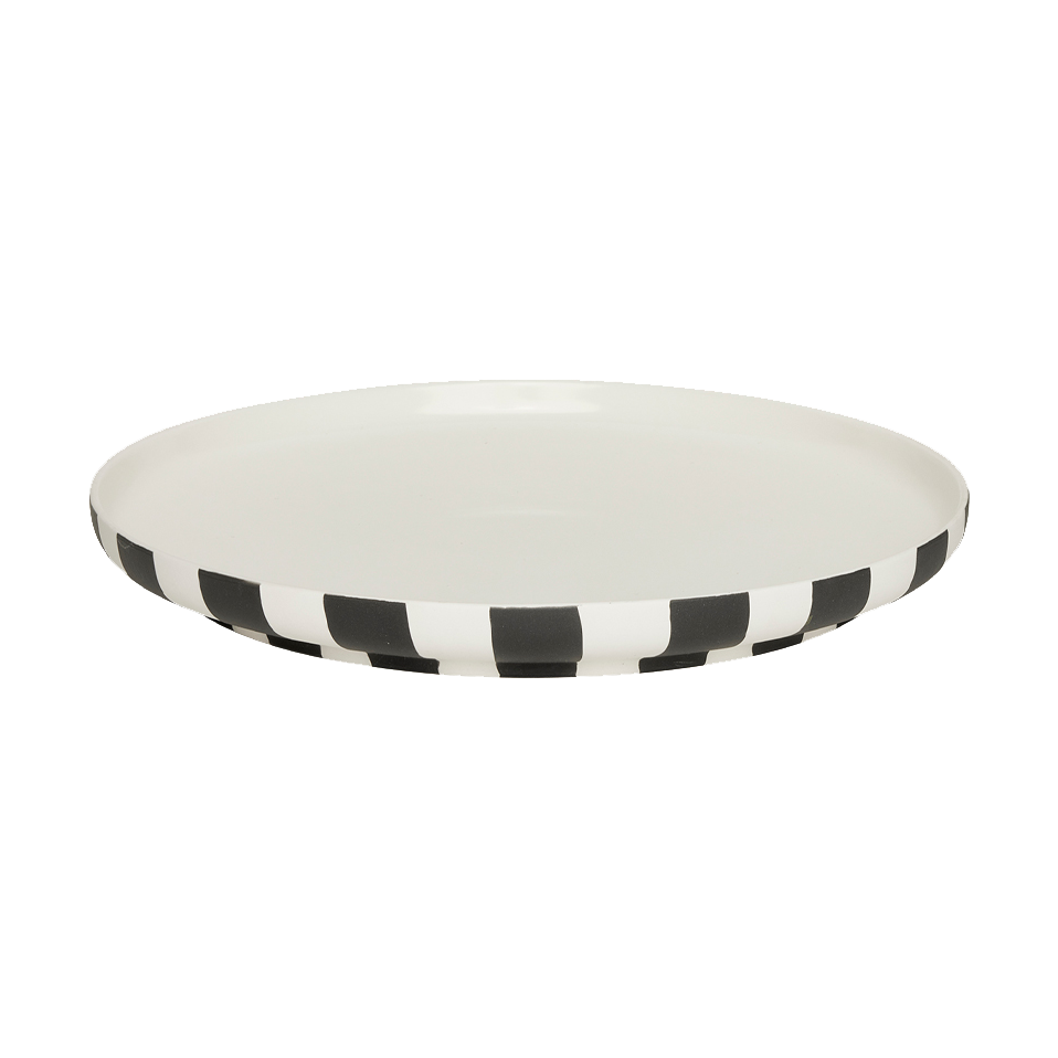 OYOY Toppu tallerken Ø26,5 cm Black-white