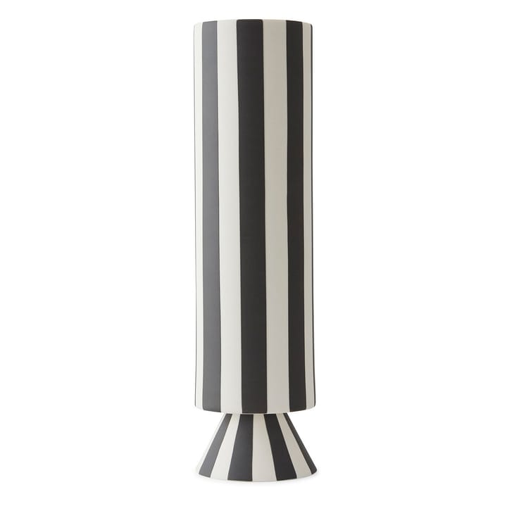 Toppu vase 31 cm, Hvit-svart OYOY