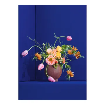Blomst 01 Blue poster - 70x100 cm - Paper Collective