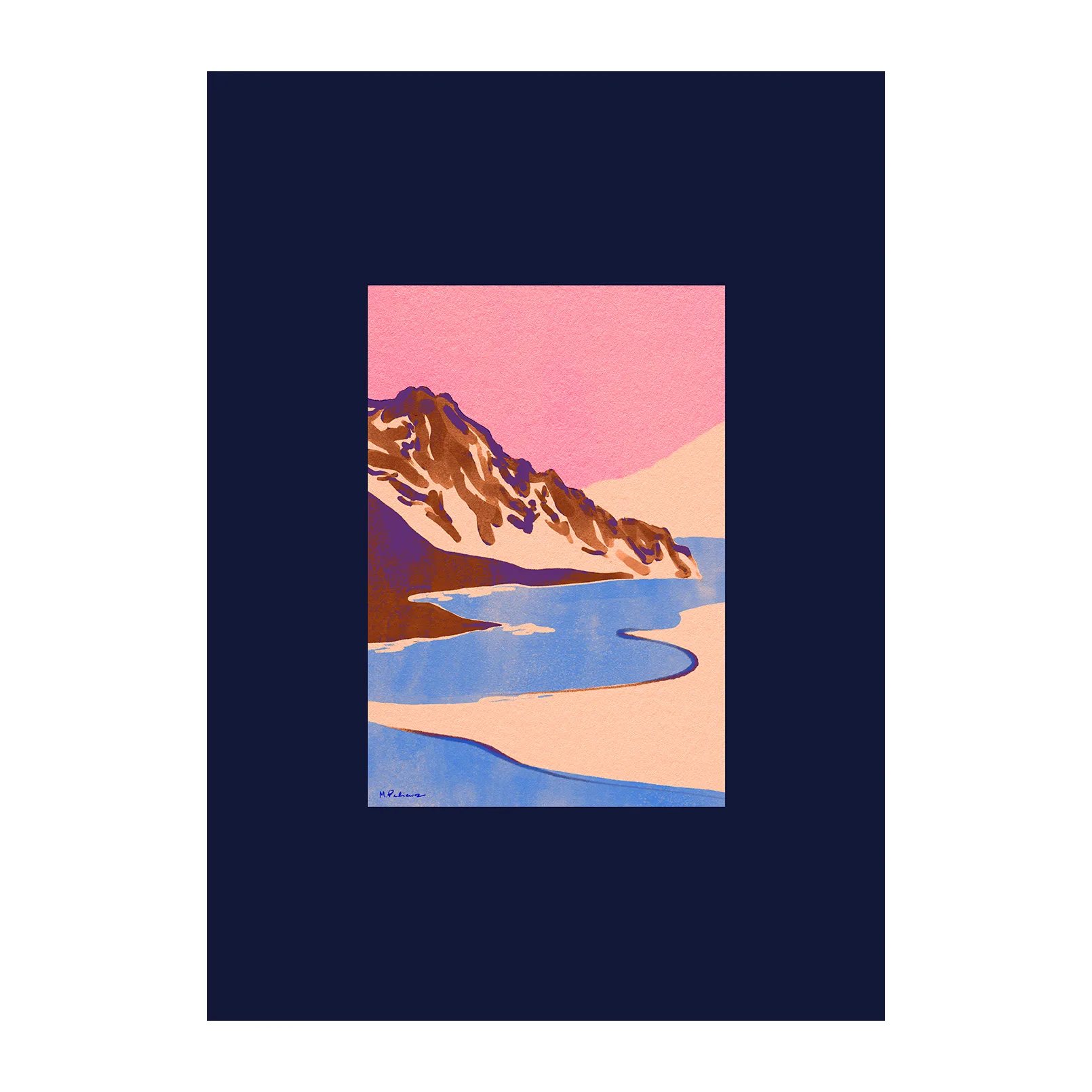 Blue Landscape plakat, 50 x 70 cm Paper Collective