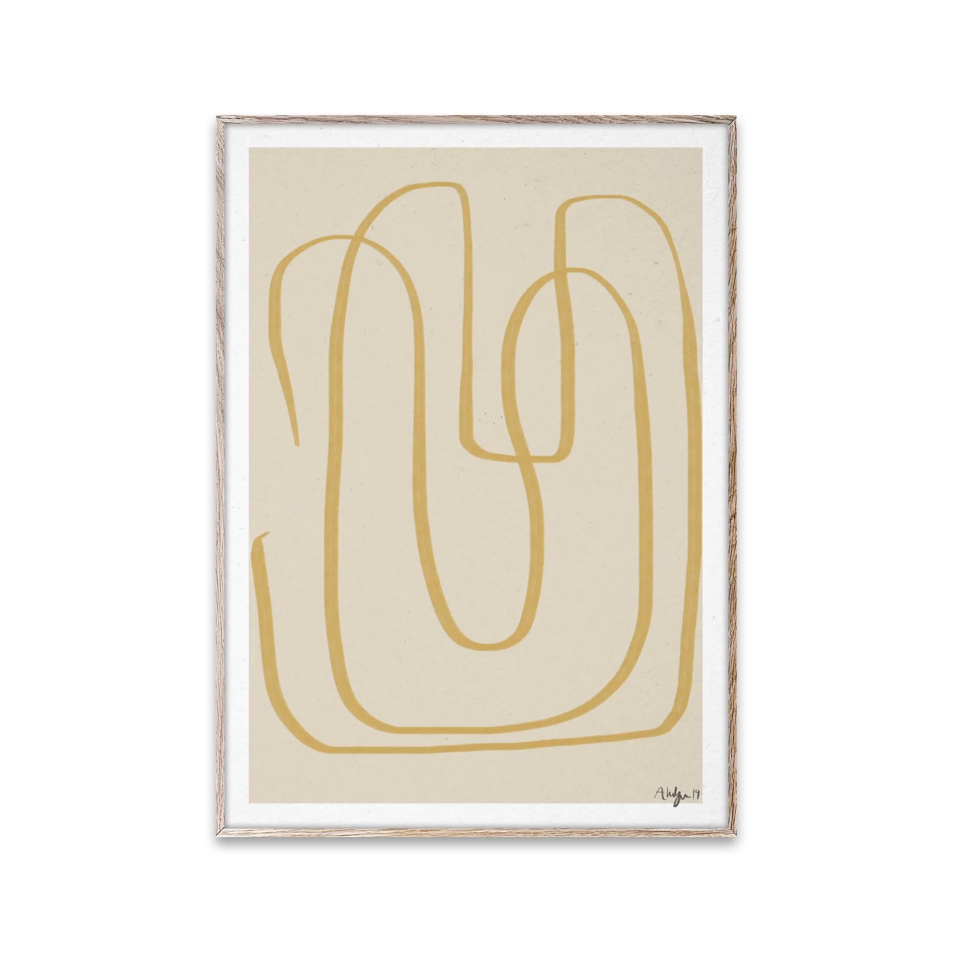 Different Ways I poster gul, 30x40 cm Paper Collective