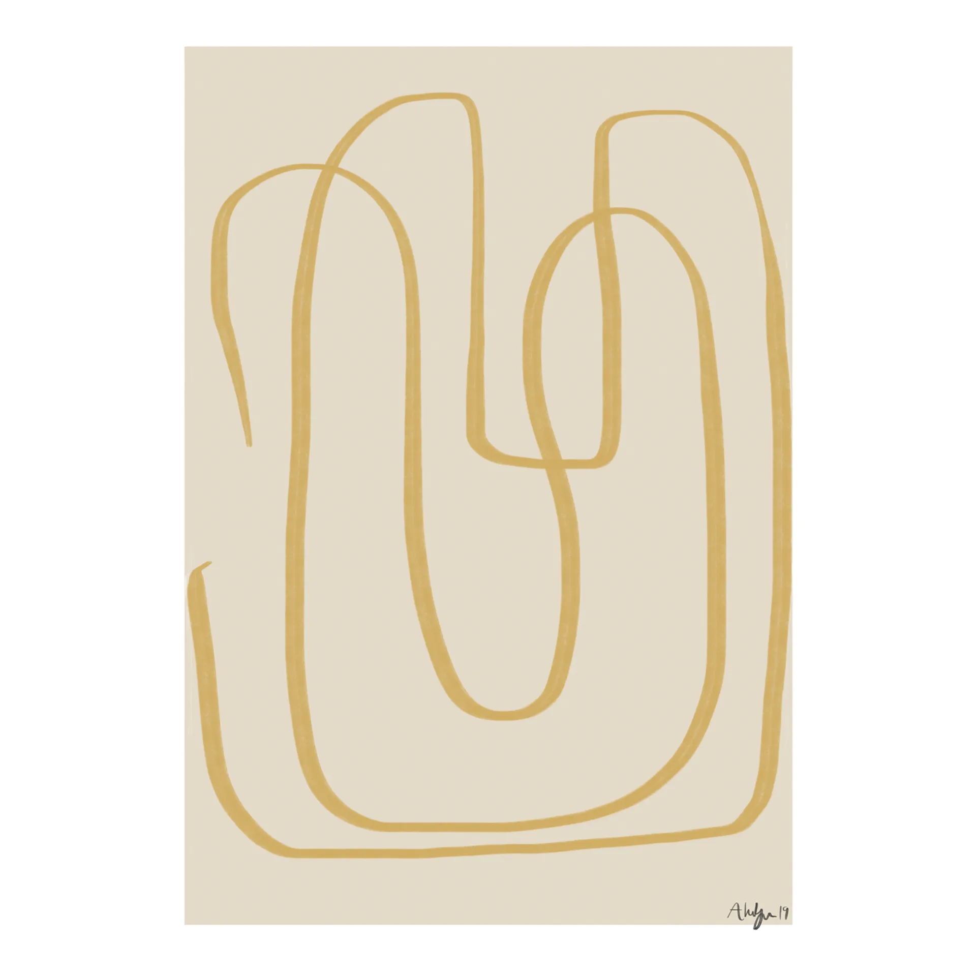 Different Ways I poster gul, 30x40 cm Paper Collective