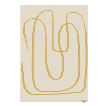 Different Ways I poster gul - 30x40 cm - Paper Collective