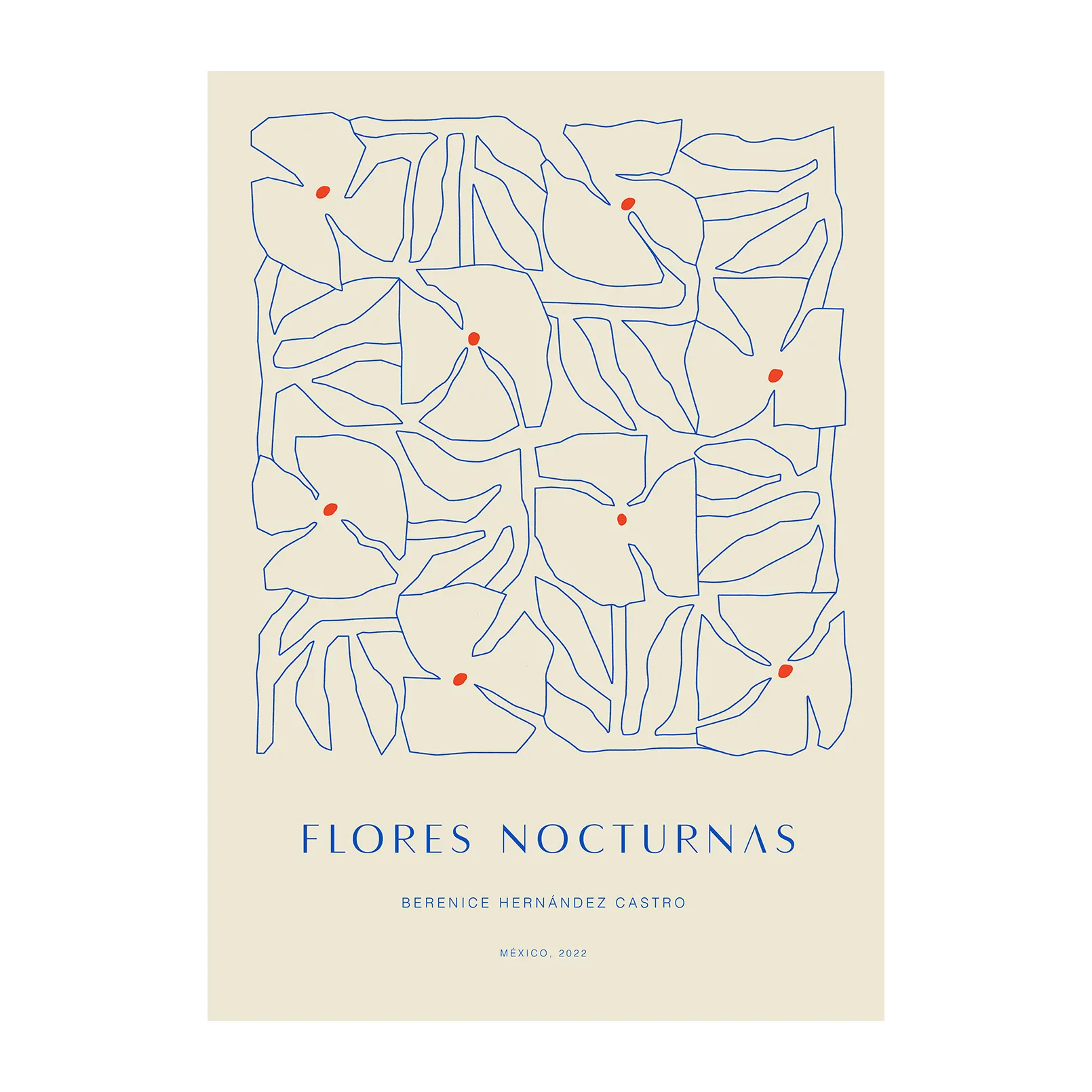 Flores Nocturnas 01 plakat, 50 x 70 cm Paper Collective
