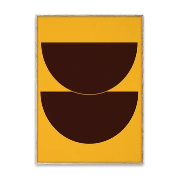 Half Circles II poster gul - 50x70 cm - Paper Collective