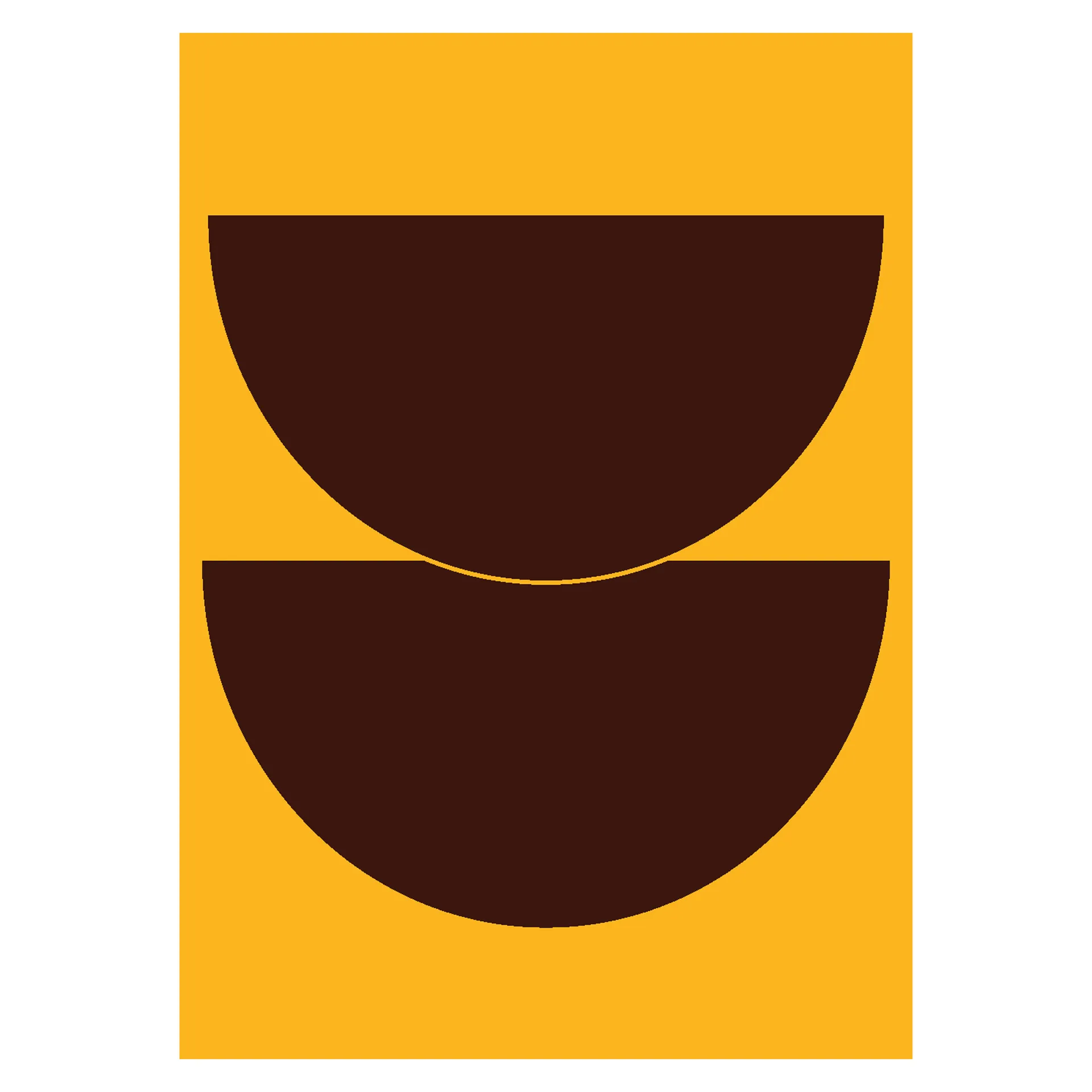 Half Circles II poster gul, 50x70 cm Paper Collective