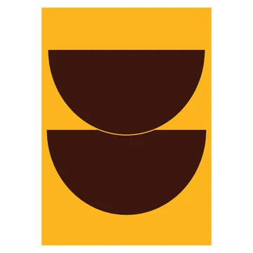 Half Circles II poster gul - 50x70 cm - Paper Collective