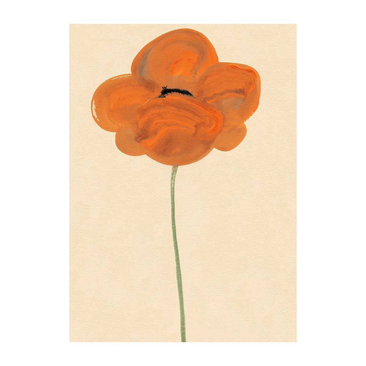 Paper Collective Orange Vallmo poster 50 x 70 cm