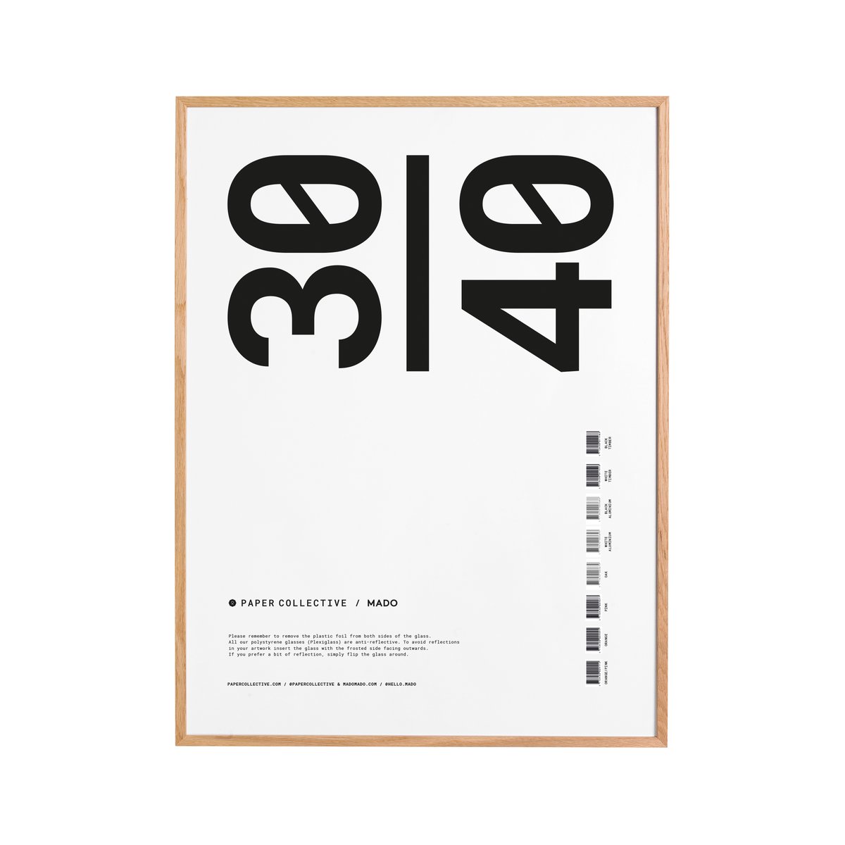 Paper Collective Paper Collective ramme plexiglass-eik 30x40 cm