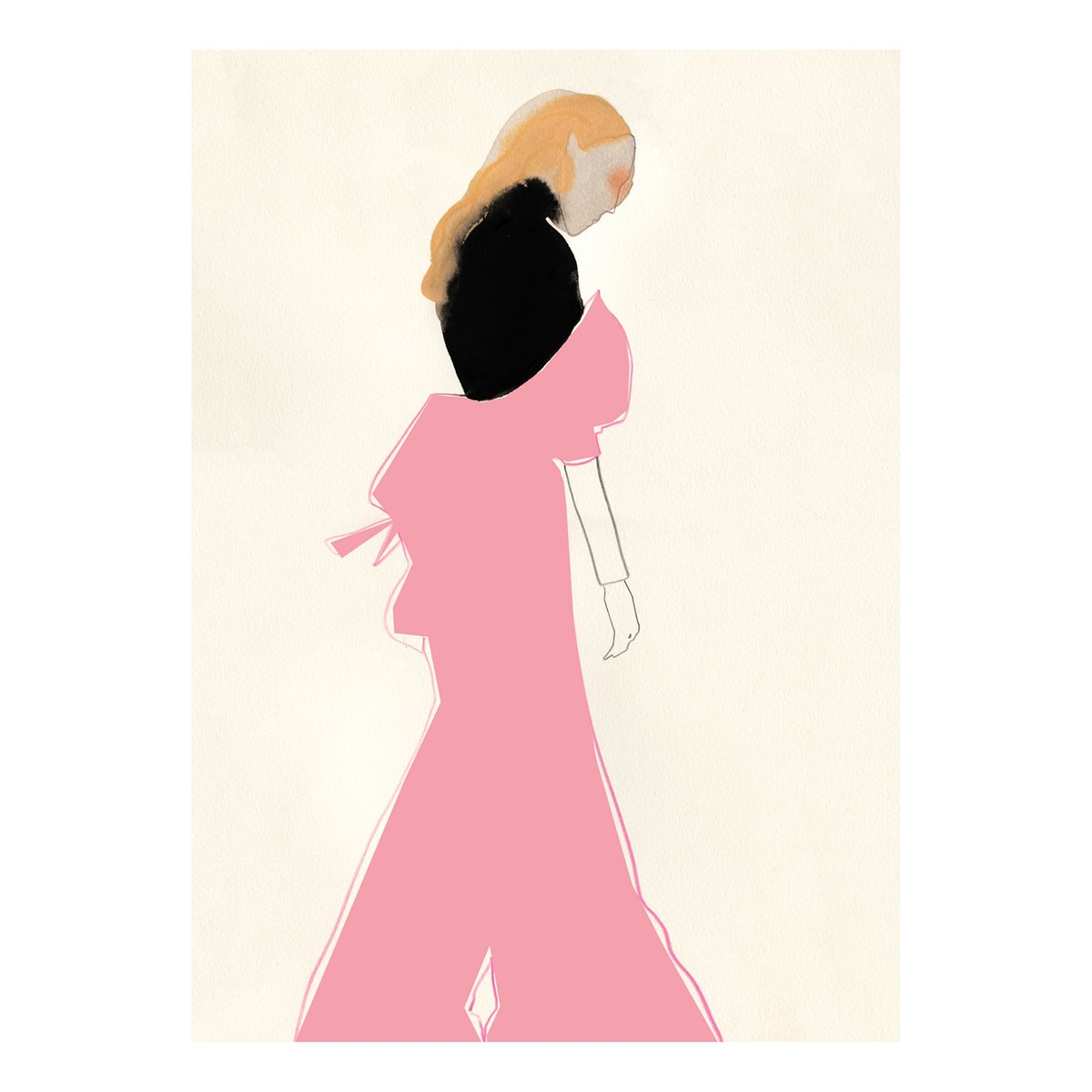 Paper Collective Pink Dress poster 30x40 cm