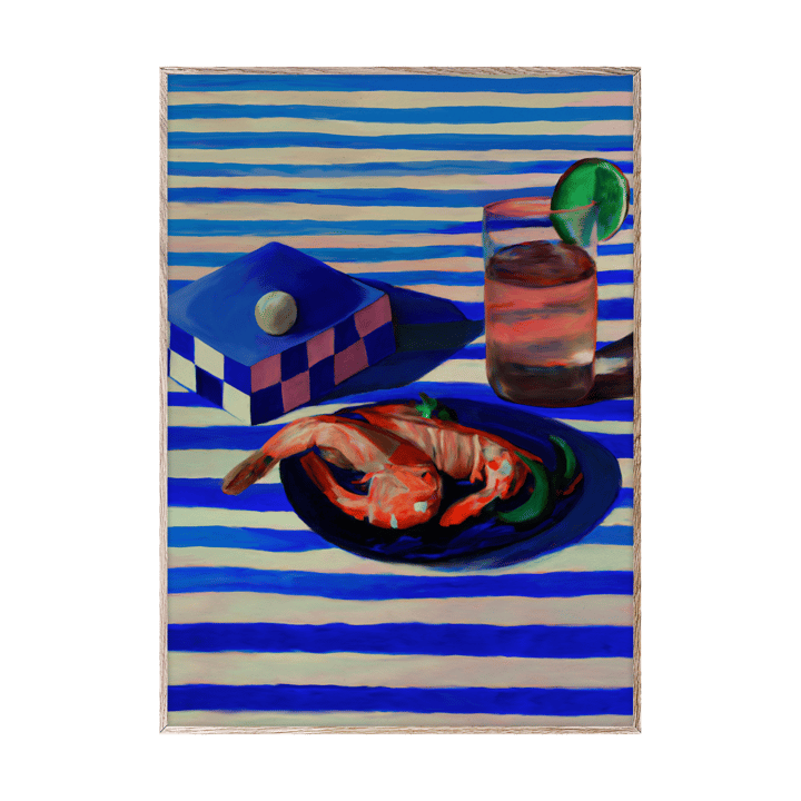 Shrimp & Stripes poster, 70 x 100 cm Paper Collective