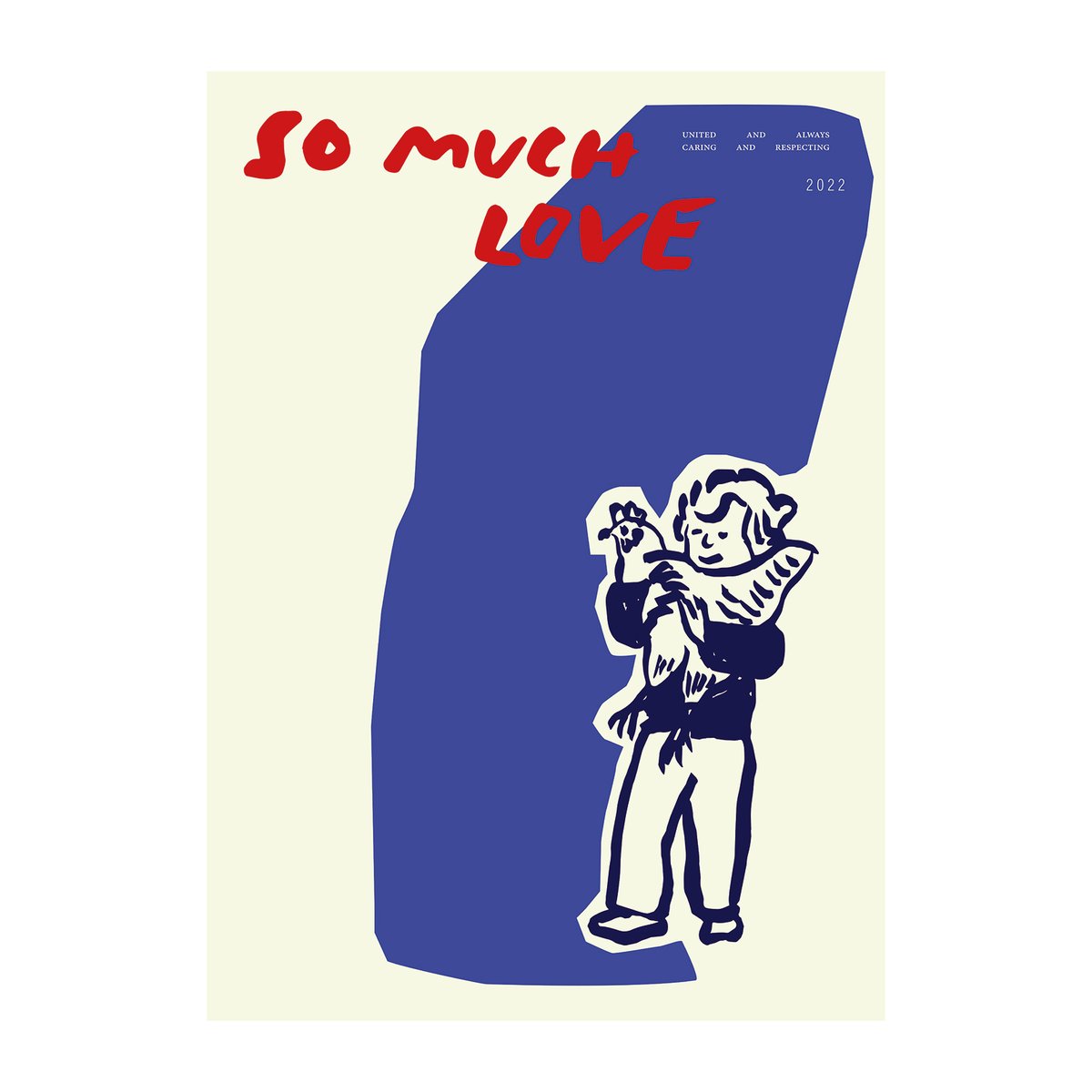 Paper Collective So Much Love Chicken plakat 30 x 40 cm