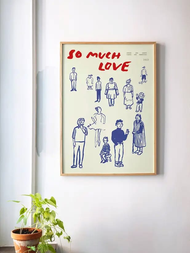 So Much Love plakat, 50 x 70 cm Paper Collective