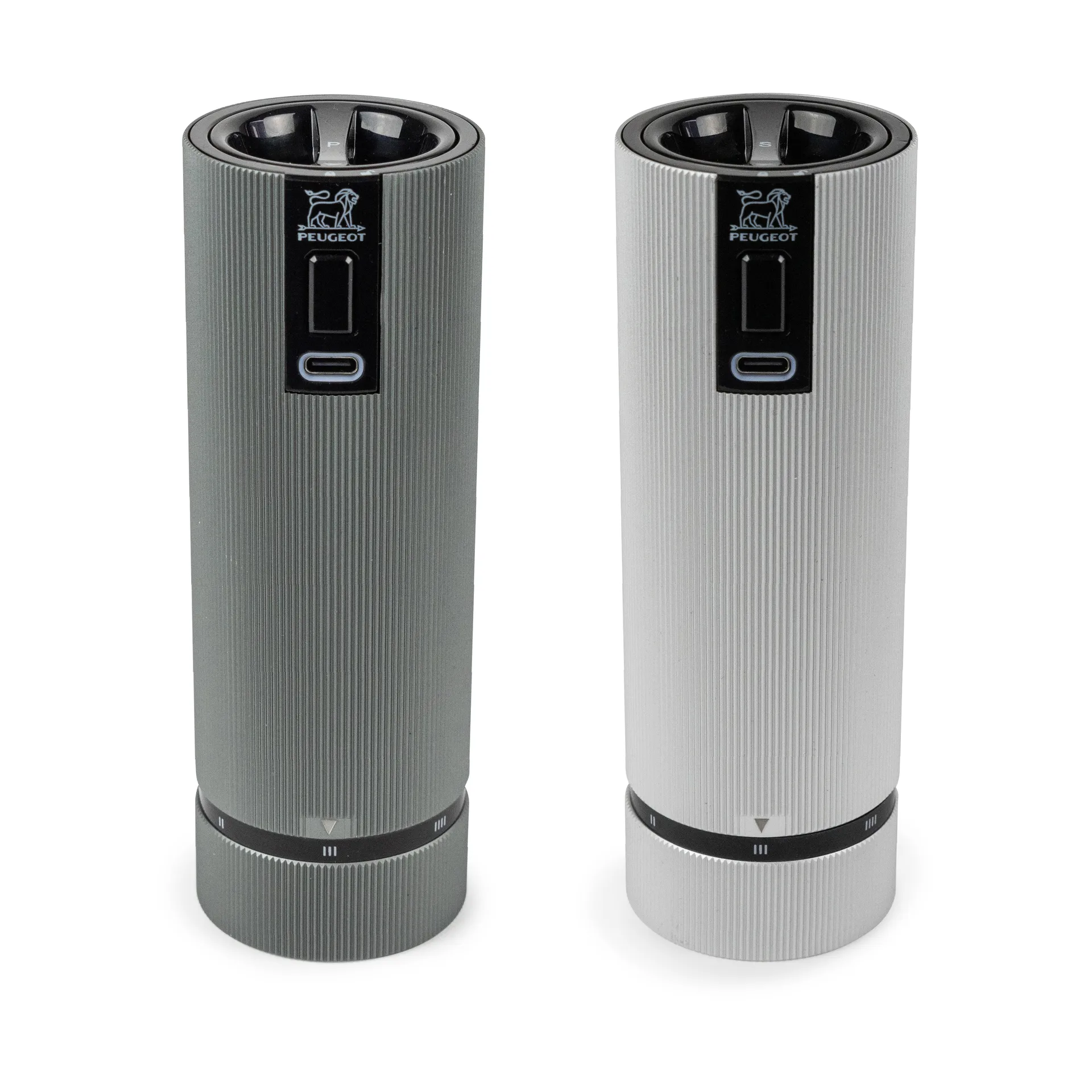 Line elektrisk kryddkvern 2-pack, Carbon-aluminium Peugeot