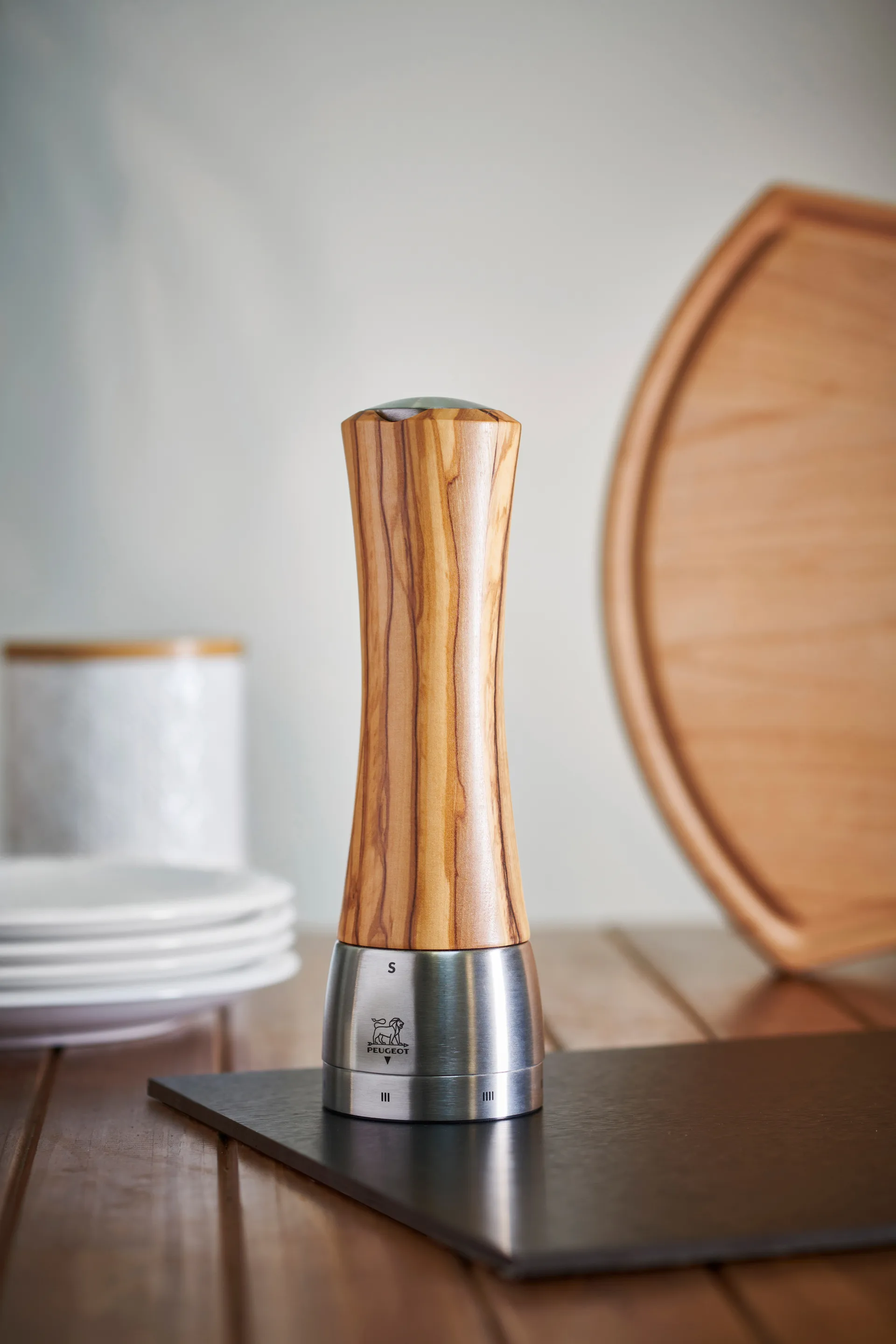 Madras Z saltkvern 21 cm, Olive wood-stainless steel Peugeot