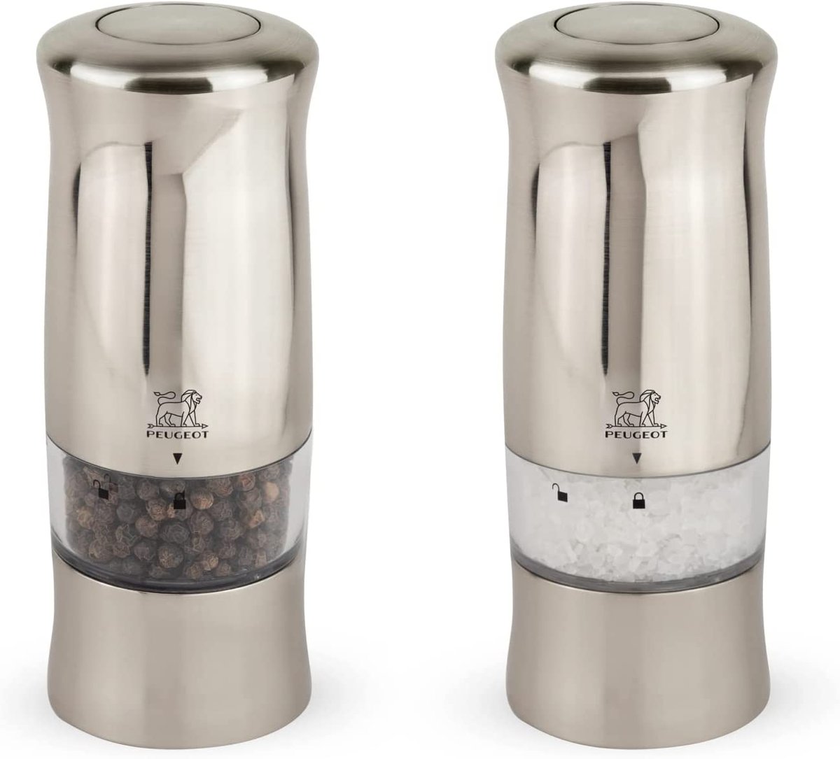 Peugeot Zeli DUO elektrisk salt- & pepperkvern 14 cm Krom