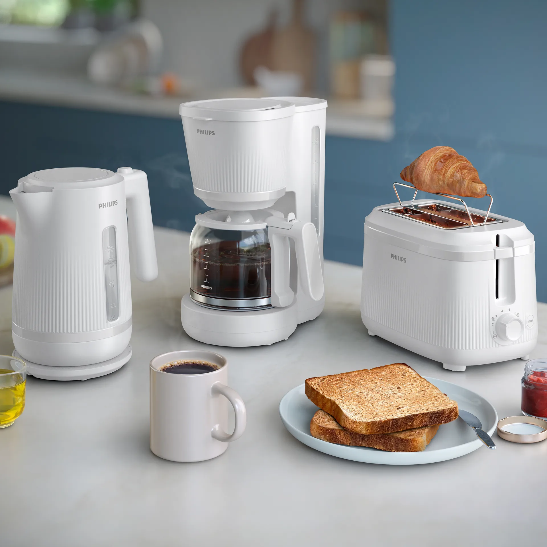 3000-serien kaffetrakter HD7411/00 1,25 L, White Philips