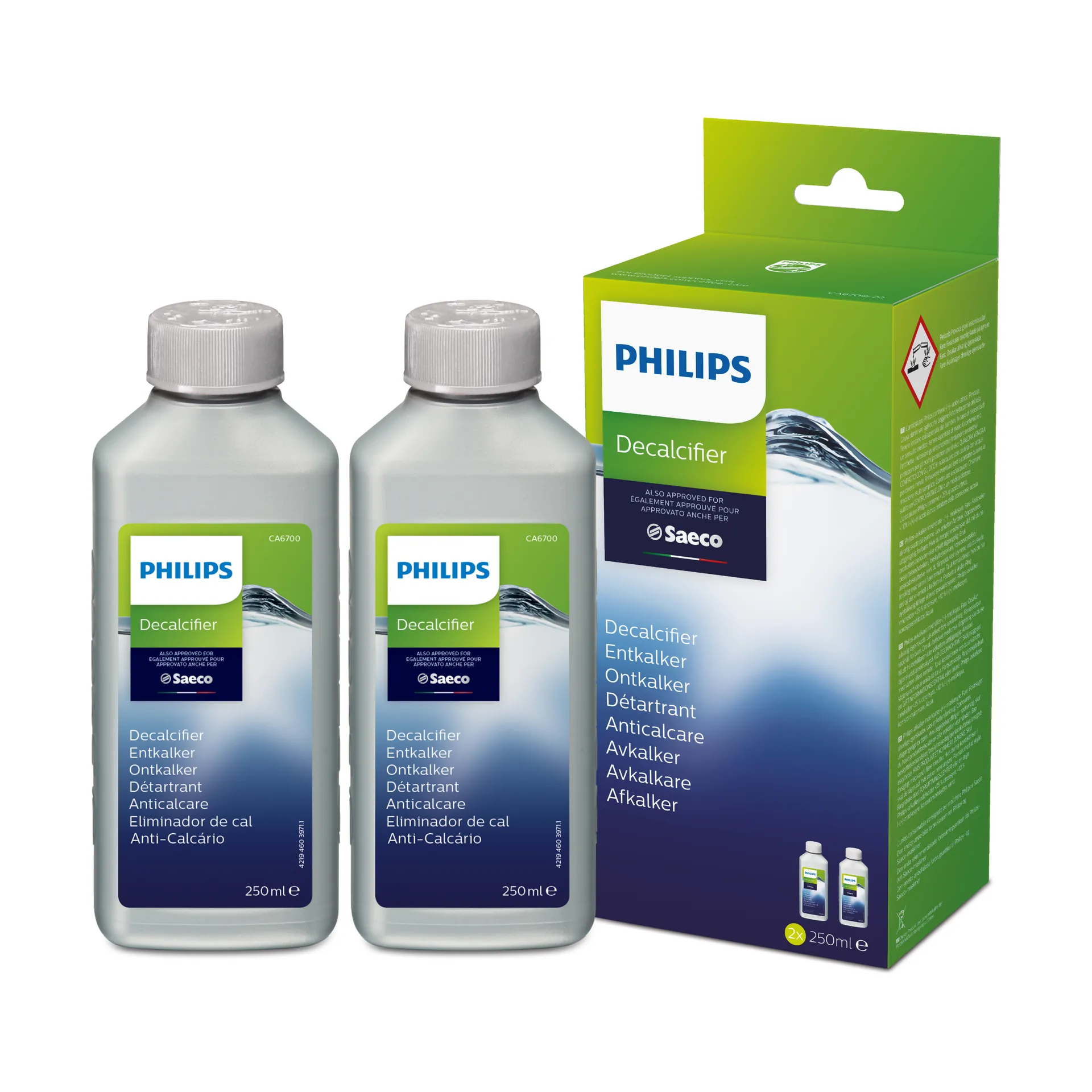 Saeco avkalkingsmiddel CA6700/22 250 ml, 2-pakning Philips