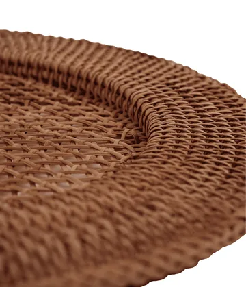 Classic Rattan bordbrikke - Dark Brown, 33 cm - Pick a Poppy