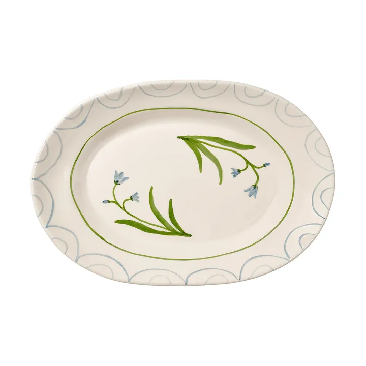 Cottage flower Blue Bell serveringsfat - Light Blue, 38,5 cm - Pick a Poppy