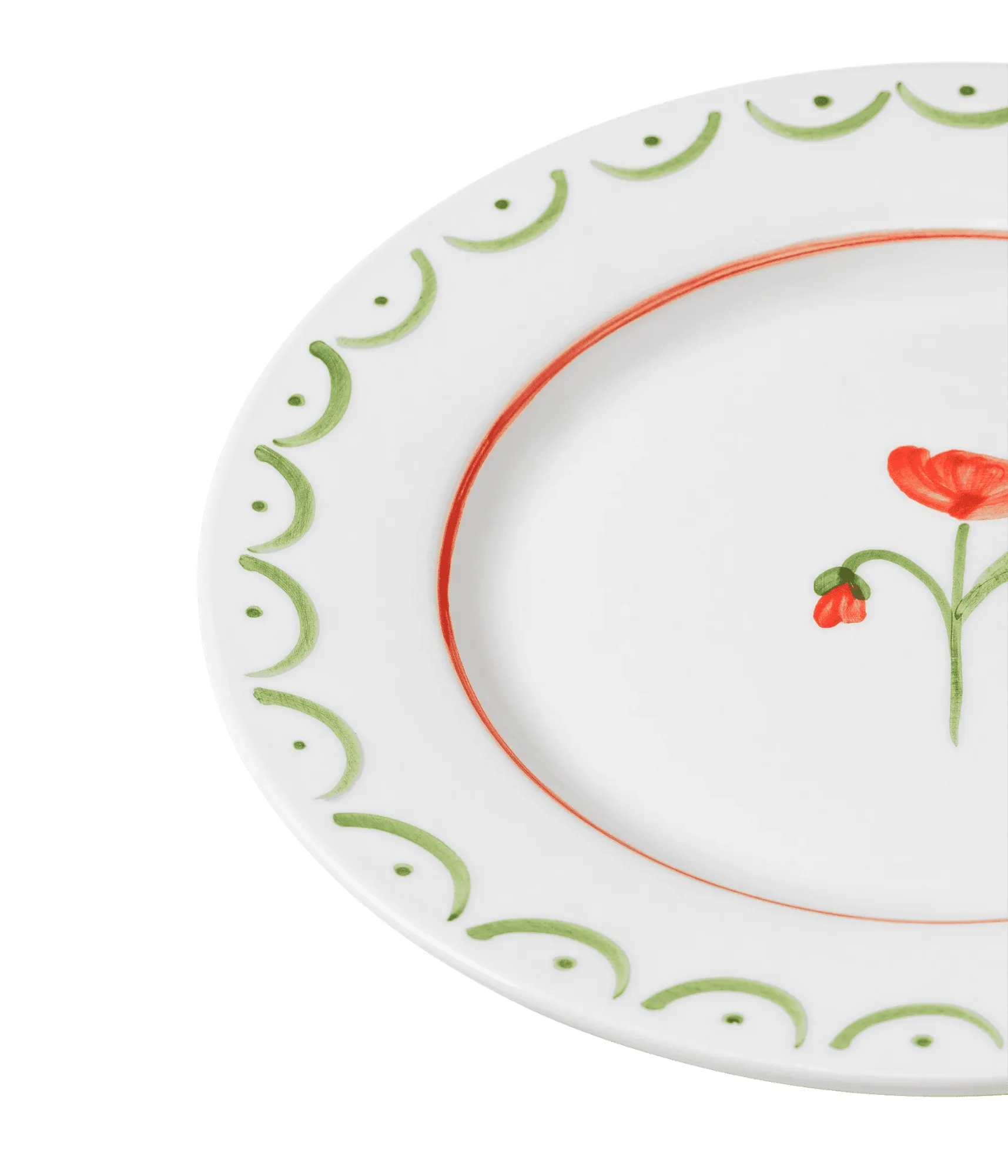 Cottage Flower salattallerken, Poppy Red, 22 cm Pick a Poppy