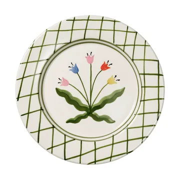 Madelen Möllard Tulip tallerken - Green, 28 cm - Pick a Poppy