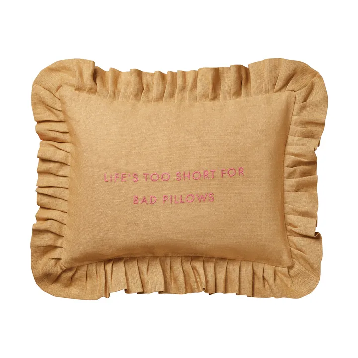 Quote putetrekk - Harvest yellow, 30x40 cm - Pick a Poppy